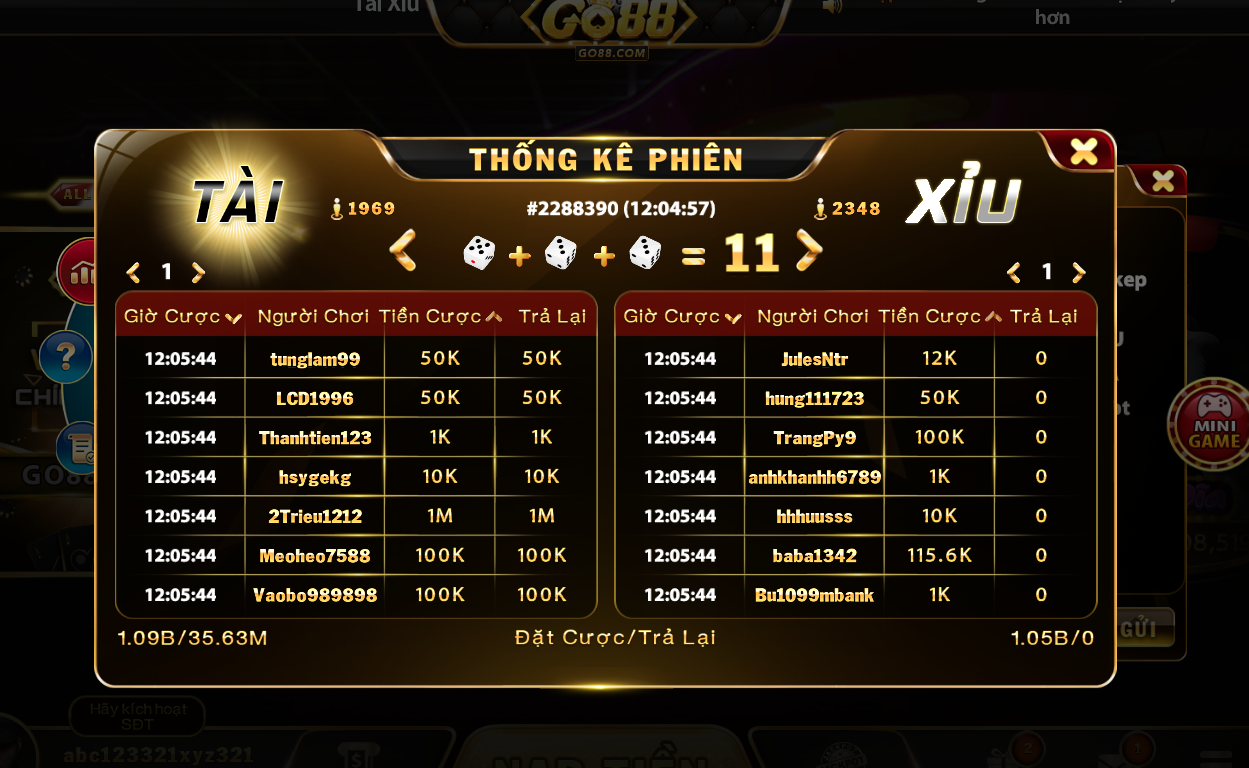 tài xỉu tại go88